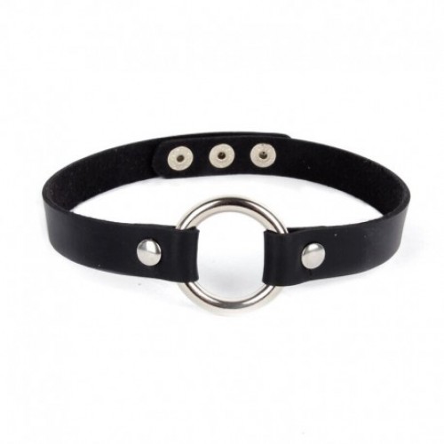 Чокер чёрный с кольцом / O ring choker necklace